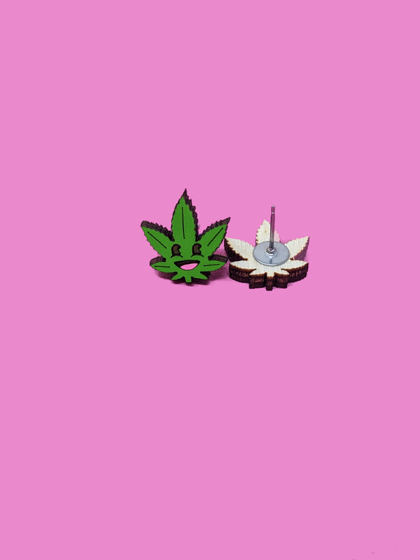 Happy Pot Leaf Earrings