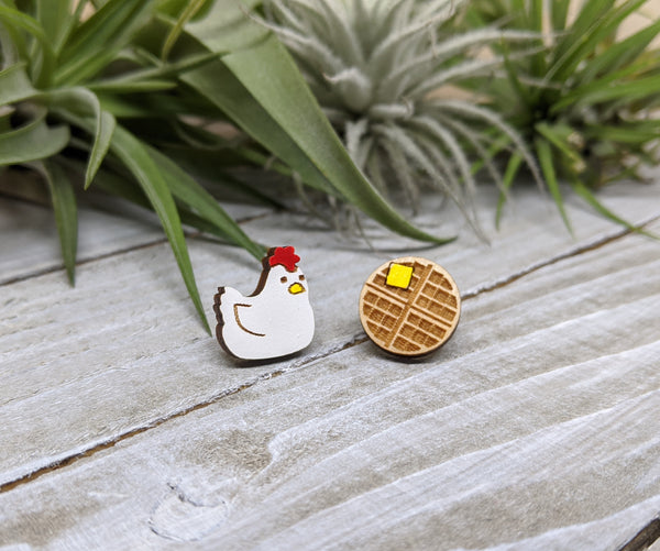 Chicken and Waffle Earrings- Featured in Rachael Ray Every Day Magazine