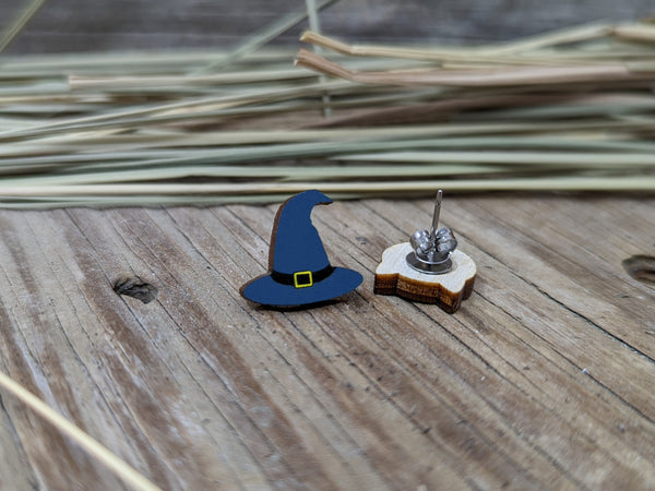 Witch Hat and Cat Earrings