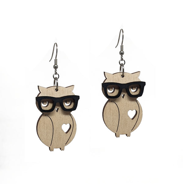 Nerd Owl Dangle Earring