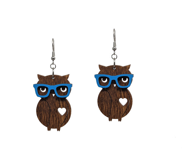 Nerd Owl Dangle Earring