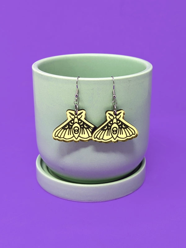 Moth Dangle Earrings