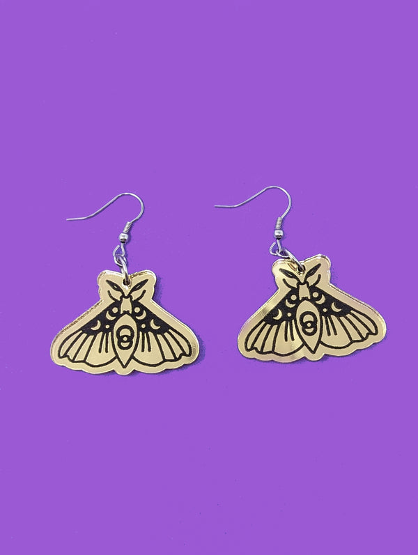 Moth Dangle Earrings