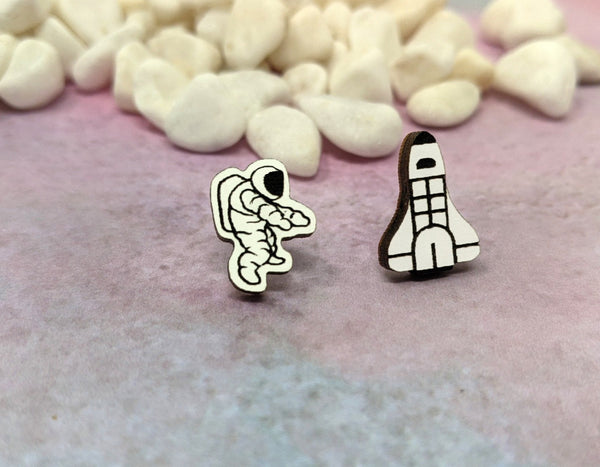 Astronaut and Shuttle Earrings